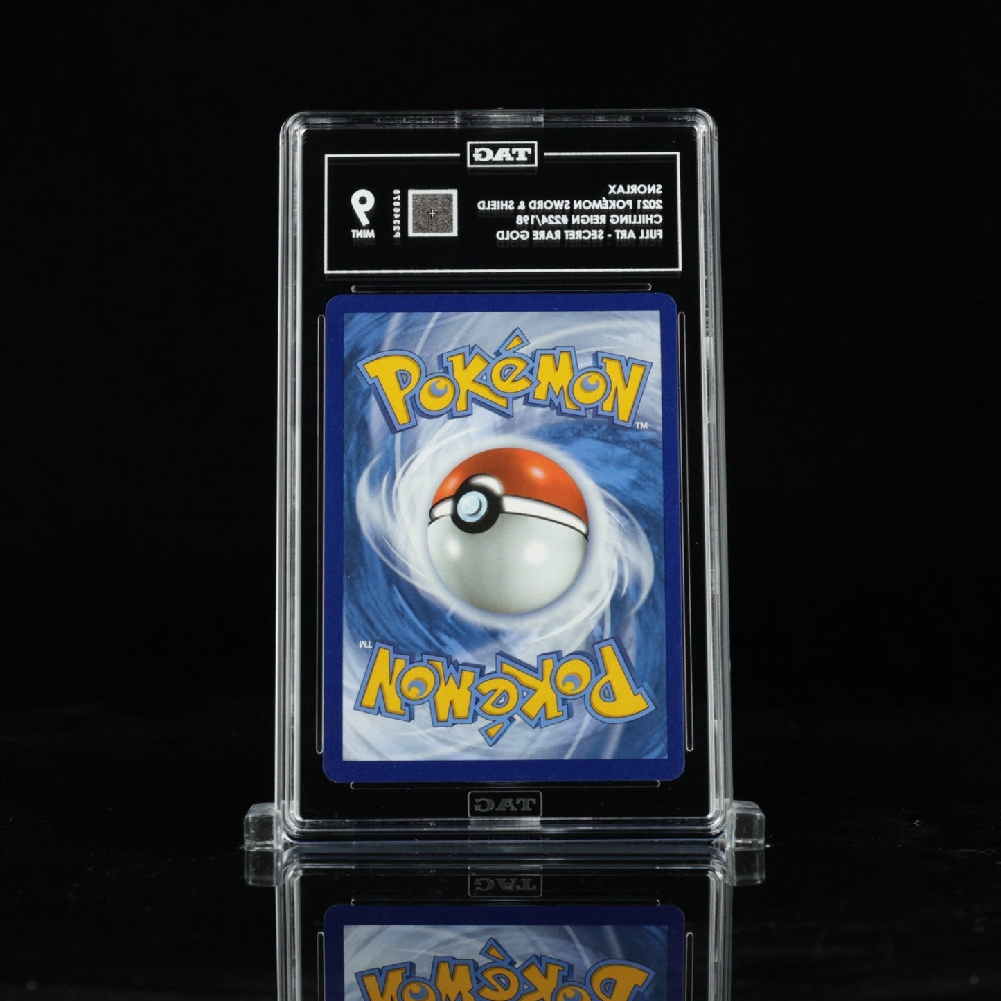 2021 POKEMON SWORD & SHIELD CHILLING REIGN SECRET 224 FULL ART/SNORLAX TAG 9