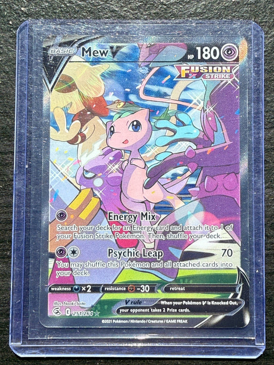2021 Pokemon SWSH Fusion Strike Mew V Ultra Rare 251/264 NM