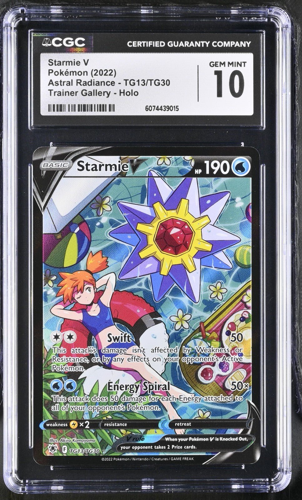 2022 Pokemon Astral Radiance Starmie V Character Rare TG13/TG30 CGC 10