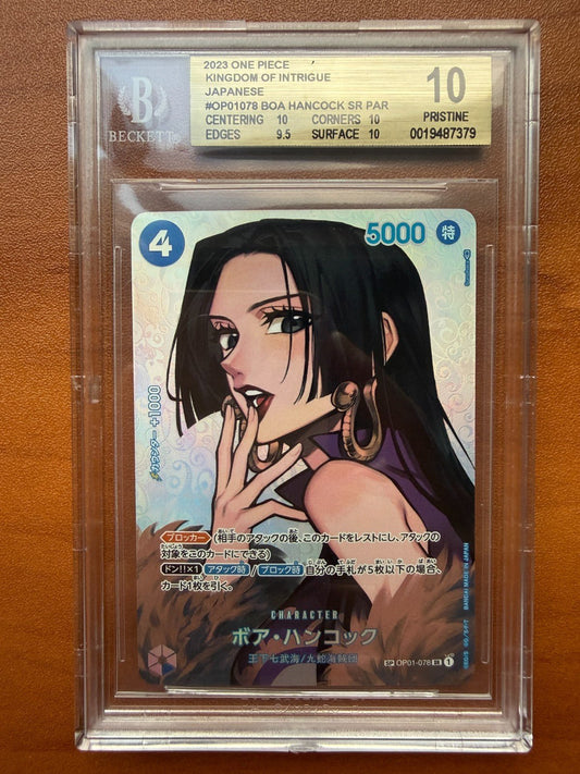2023 Japanese One Piece OP04 Boa Hancock SP Alt Art OP01 - 078 BGS Pristine 10