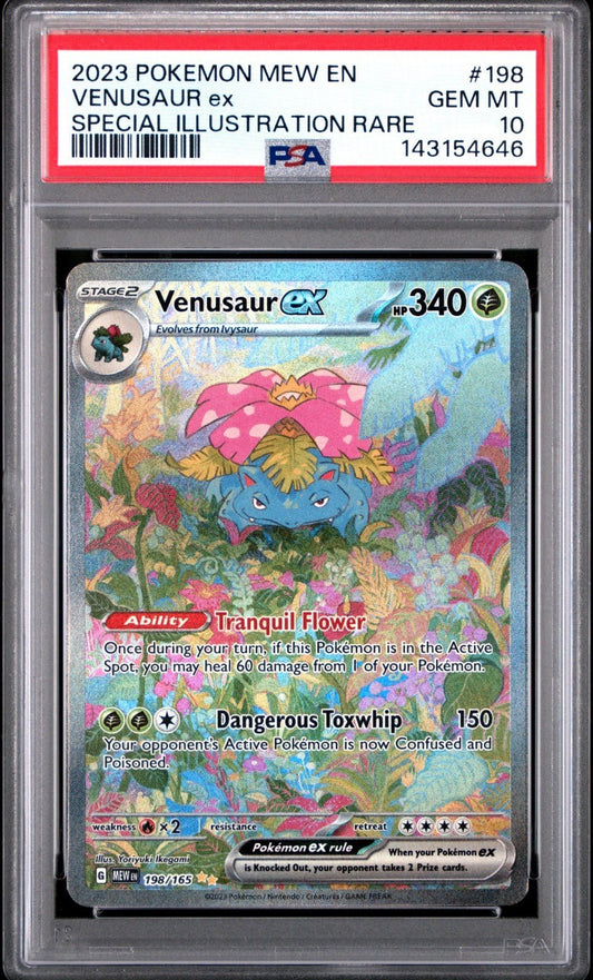2023 Pokemon 151 MEW SPECIAL ILLUSTRATION RARE 198 Venusaur ex PSA 10
