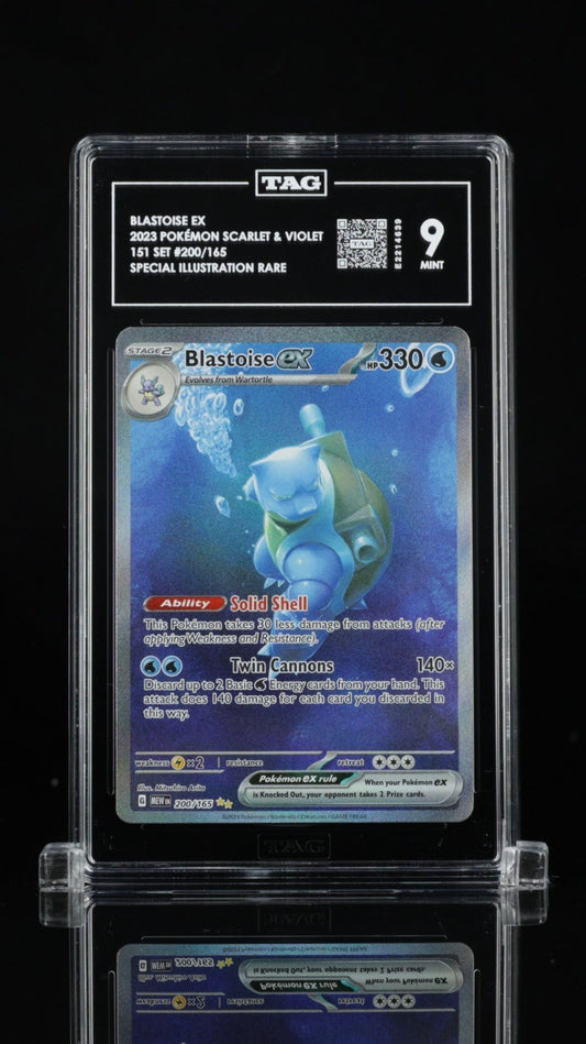 2023 Pokemon Blastoise Ex  200/165 Holo SIR Full Art Scarlet & Violet 151 TAG 9