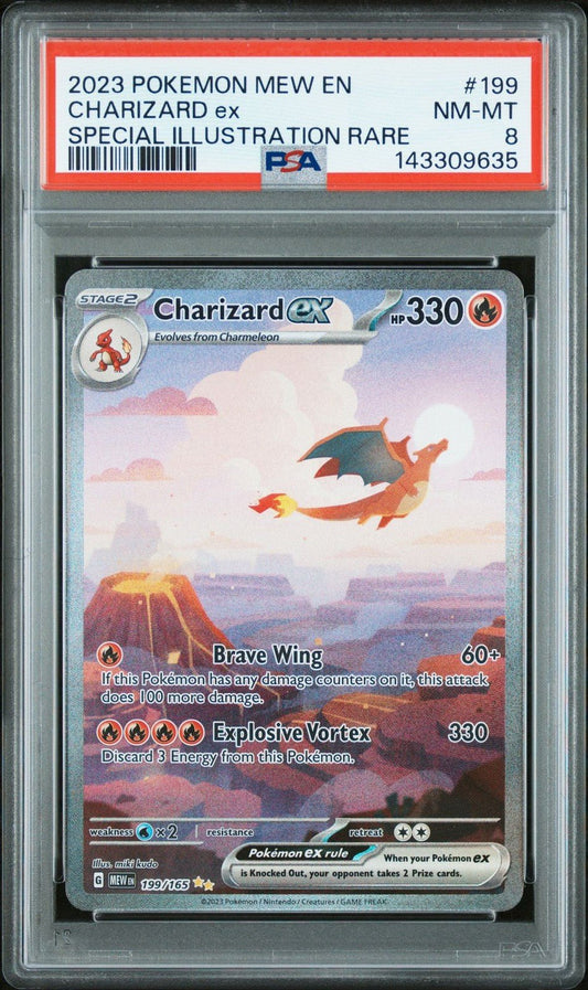 2023 Pokemon Mew En Charizard Ex Special Illustration Rare 199 PSA 8