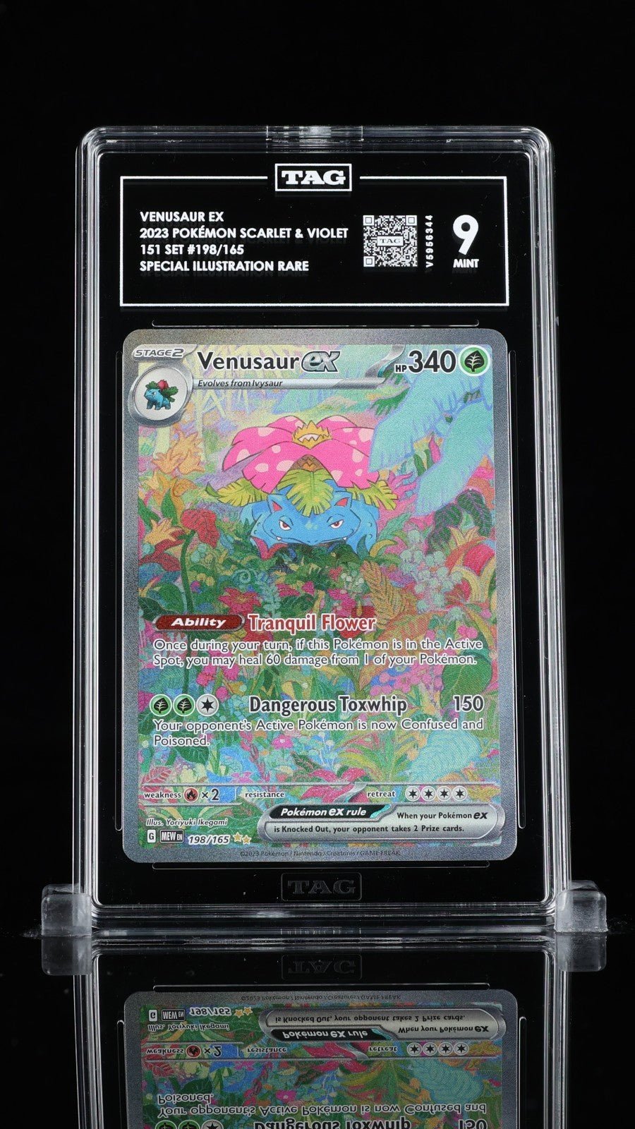 2023 Pokemon Mew en Venusaur EX 198 Special Illustration Rare TAG 9