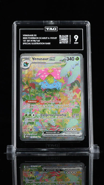 2023 Pokemon Mew en Venusaur EX 198 Special Illustration Rare TAG 9