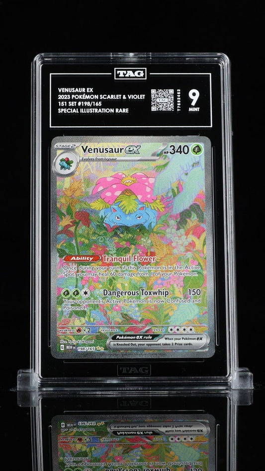 2023 Pokemon Mew en Venusaur EX 198 Special Illustration Rare TAG 9