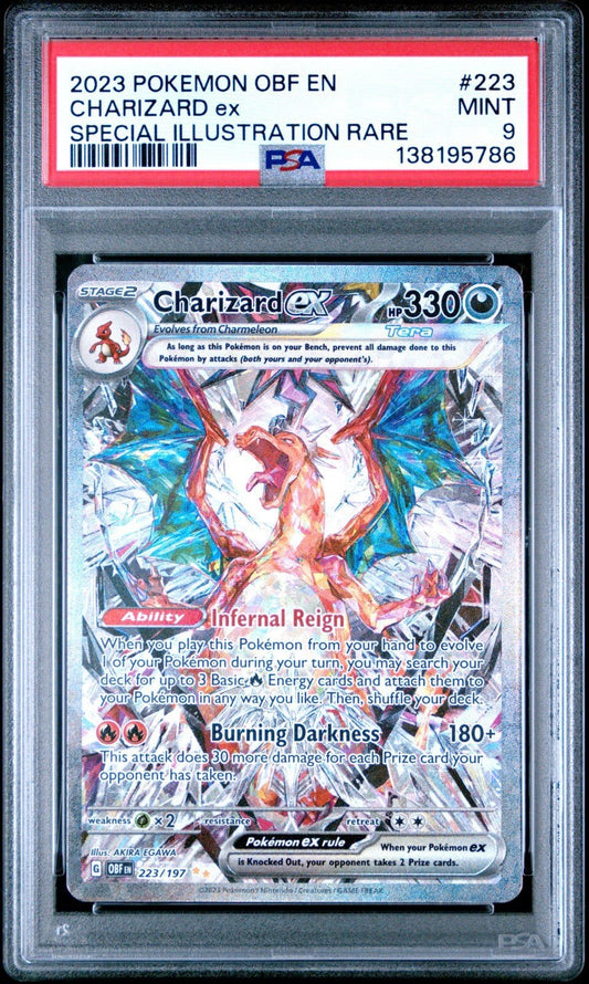 2023 POKEMON OBF EN - OBSIDIAN FLAMES SPECIAL ILLUSTRATION RARE CHARIZARD EX PSA 9