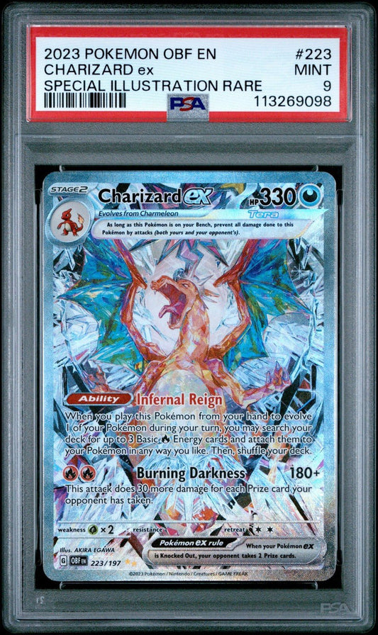 2023 POKEMON OBF EN - OBSIDIAN FLAMES SPECIAL ILLUSTRATION RARE CHARIZARD EX PSA 9