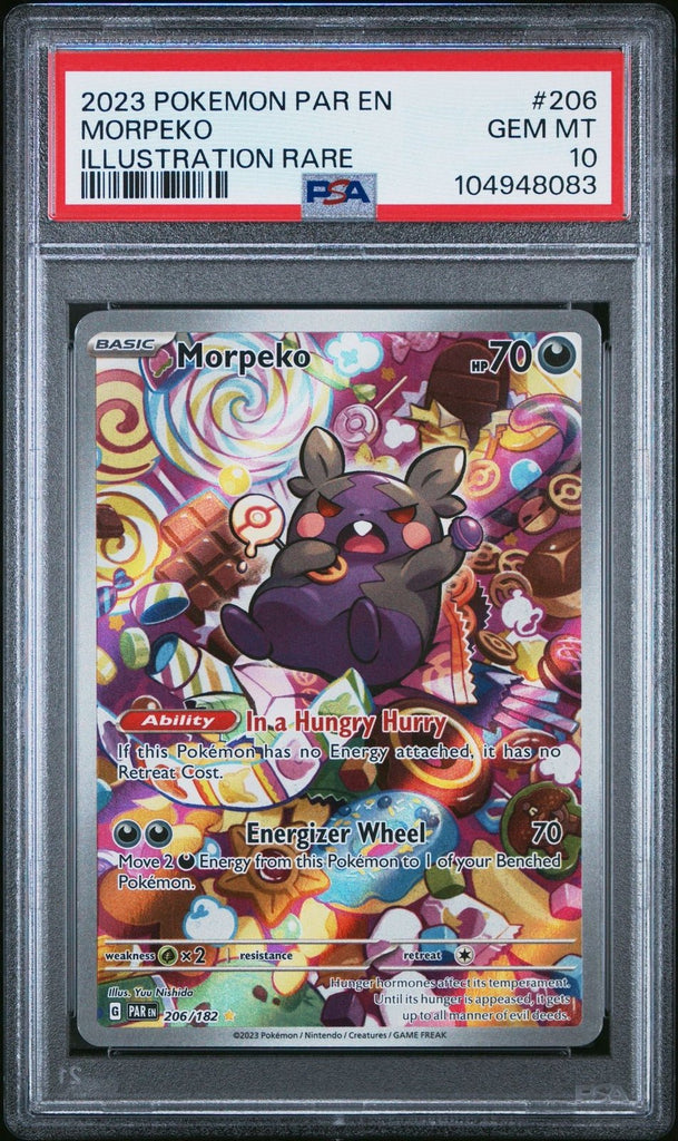 2023 Pokemon Paradox Rift Morpeko 206/182 IR Illustration Rare PSA 10