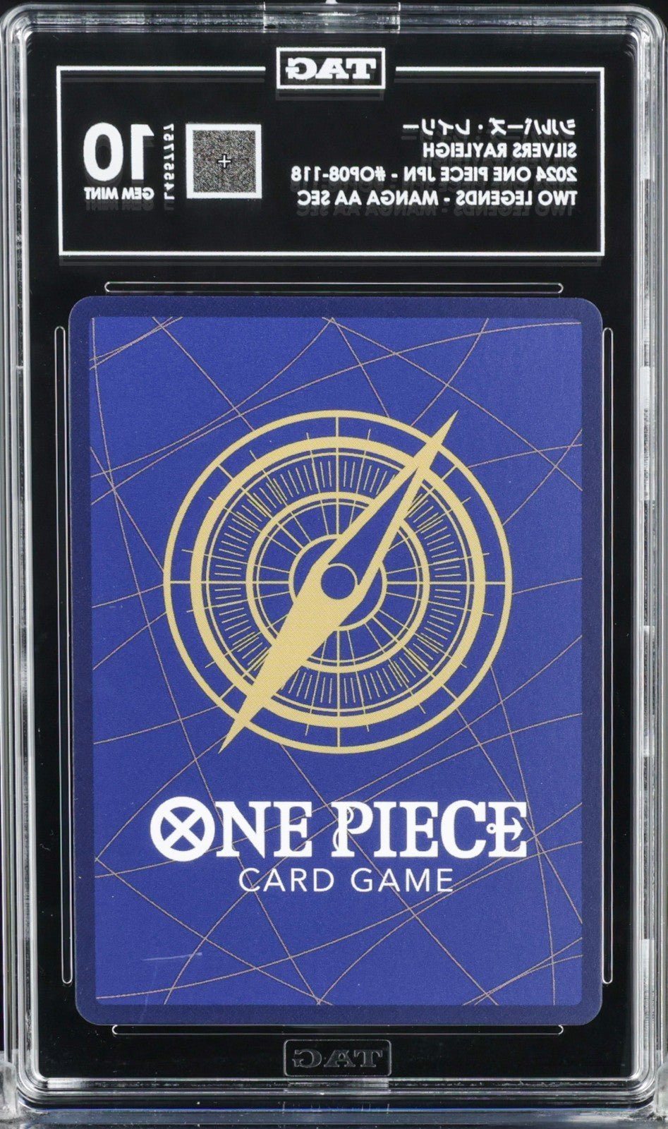 2024 One Piece Japanese Silvers Rayleigh Manga Alternate Art OP08-118 TAG 10