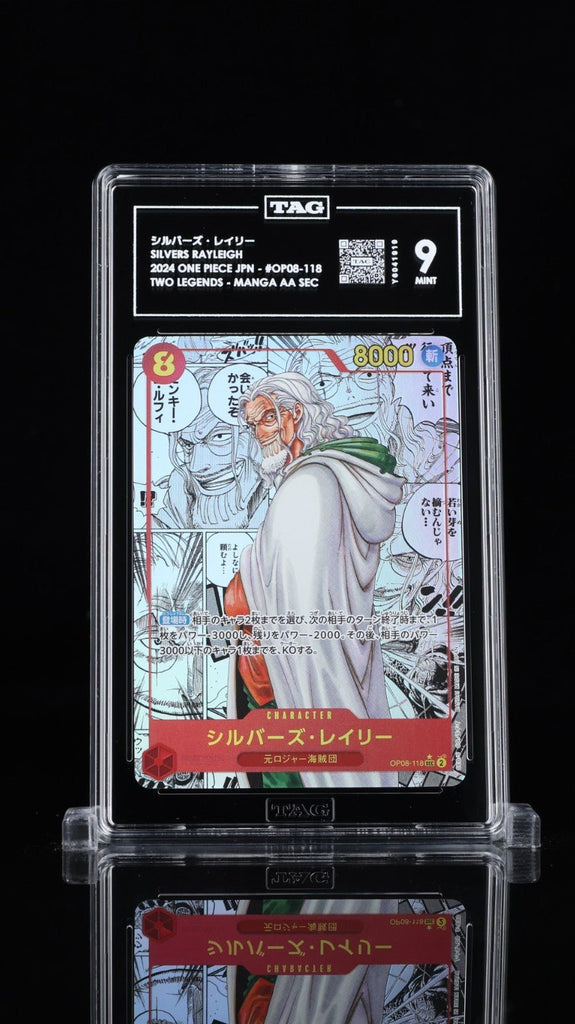 2024 One Piece Japanese Silvers Rayleigh Manga Alternate Art OP08-118 TAG 9
