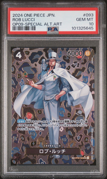 2024 One Piece Rob Lucci SR SP OP05 093 PSA 10 Japanese