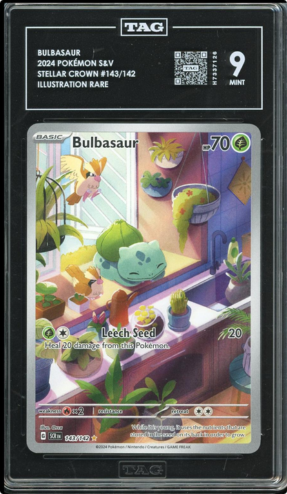 2024 Pokemon Bulbasaur Illustration Rare 143/142 TAG 9