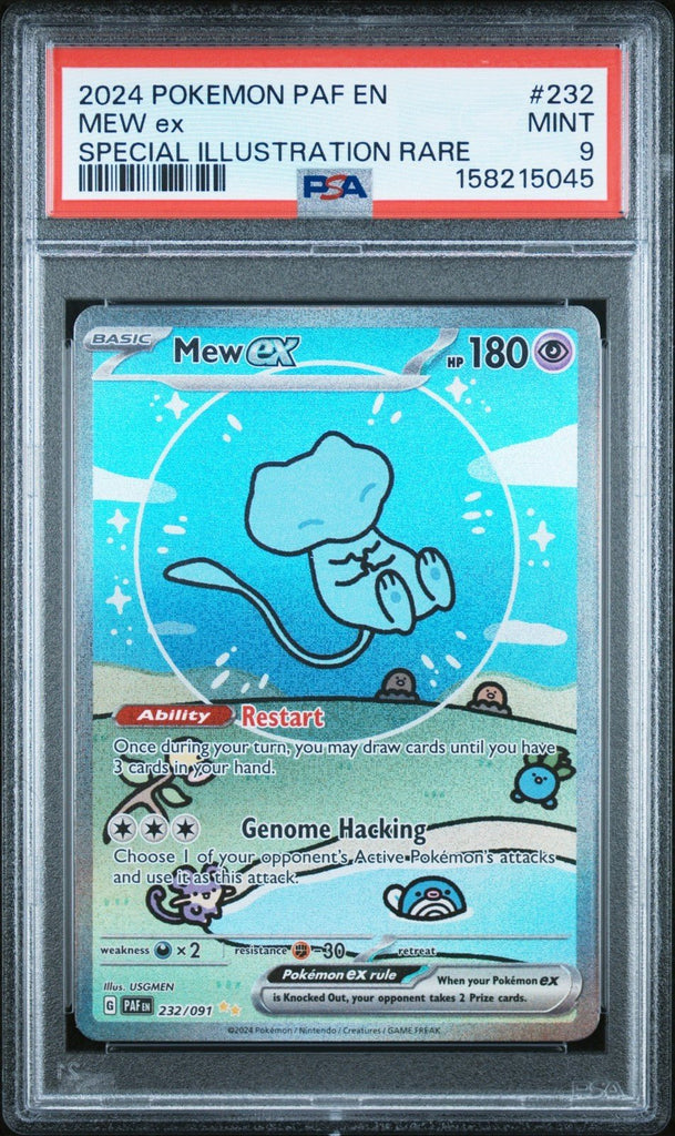 2024 POKEMON PAF EN-PALDEAN FATES SPECIAL ILLUSTRATION RARE 232 MEW EX PSA 9 2
