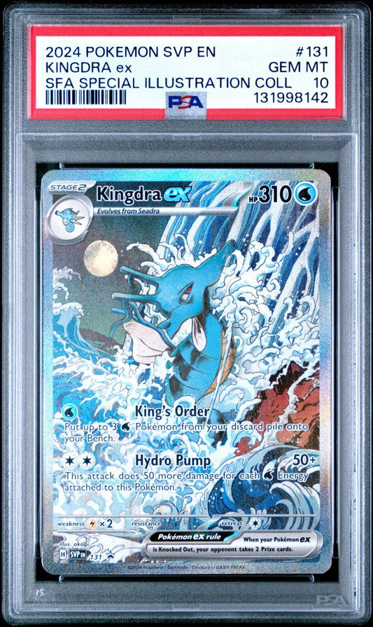 2024 POKEMON PROMO SPECIAL ILLUSTRATION COLL 131 KINGDRA EX PSA 10