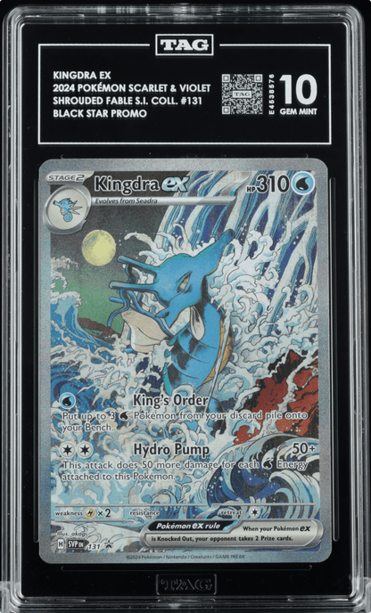 2024 POKEMON SVP EN-SV BLACK STAR PROMO 131 KINGDRA EX TAG 10