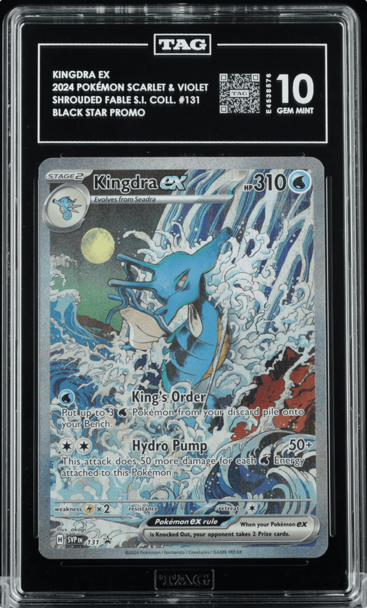 2024 POKEMON SVP EN-SV BLACK STAR PROMO 131 KINGDRA EX TAG 10