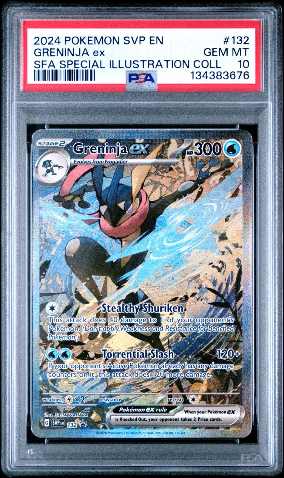 2024 POKEMON SVP EN - SV BLACK STAR PROMO 132 GRENINJA EX PSA 10