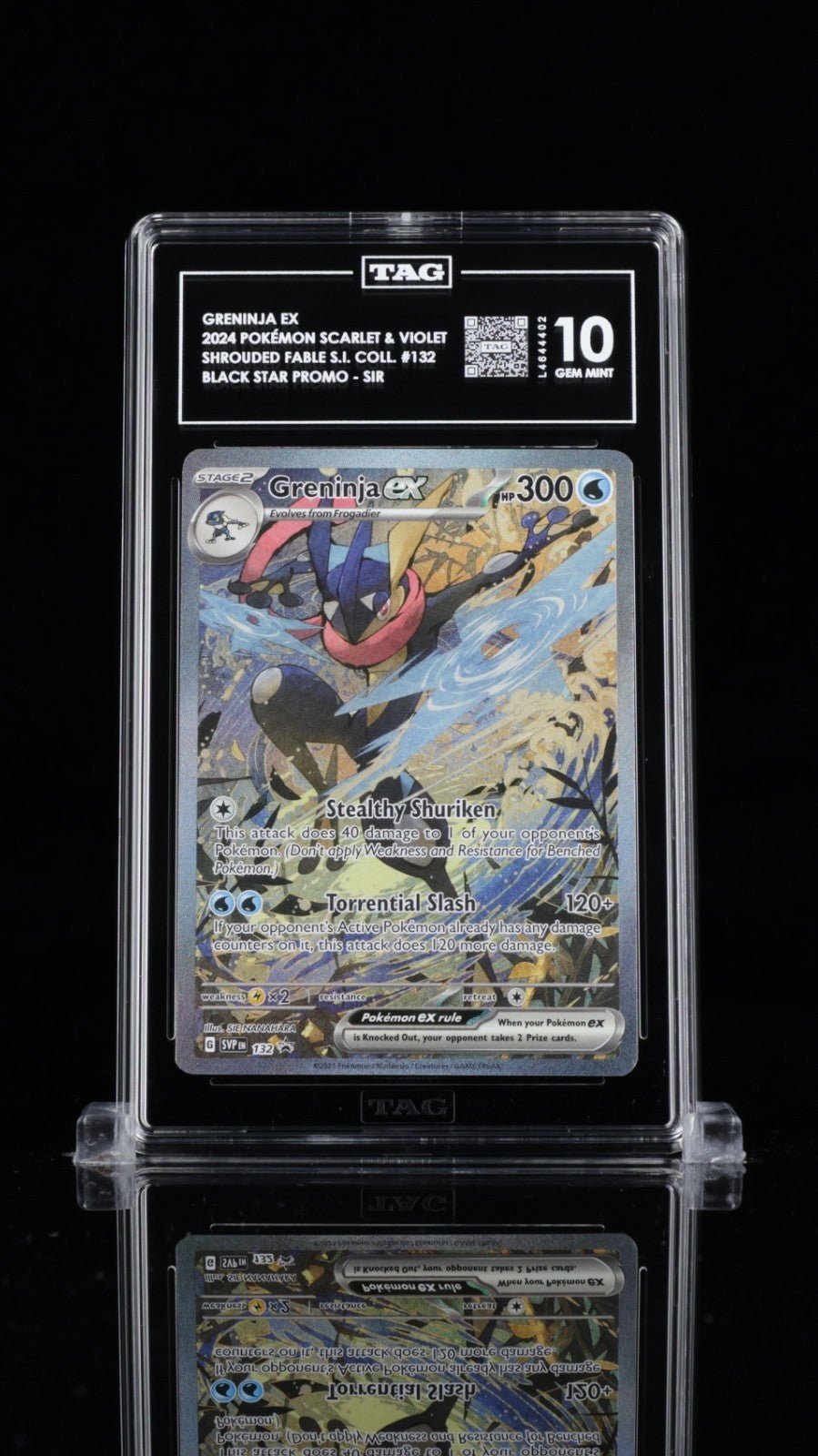 2024 POKEMON SVP EN - SV BLACK STAR PROMO 132 GRENINJA EX SHROUDED FABLE PSA 10