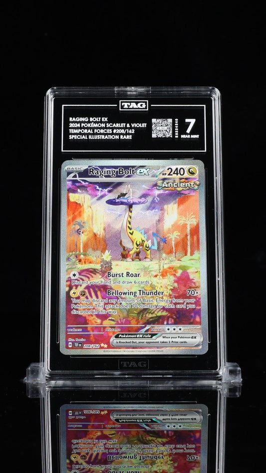 2024 Pokemon Temporal Forces Raging Bolt ex Special Illustration Rare 208 TAG 7