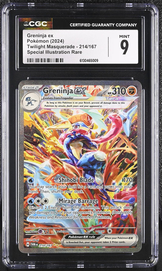 2024 POKEMON TWM EN - TWILIGHT MASQUERADE 214 GRENINJA EX CGC 9