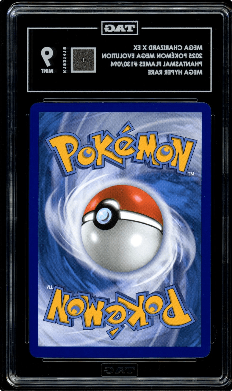2025 MEGA CHARIZARD X EX HYPER RARE GOLD PHANTASMAL FLAMES POKEMON TAG 9 130