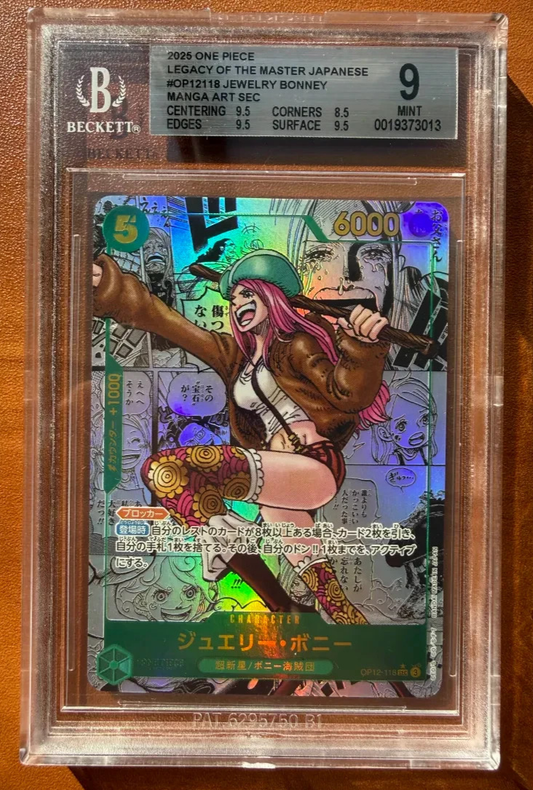2025 ONE PIECE JAPANESE MANGA ALTERNATE ART OP12 - 118 JEWELRY BONNEY BGS 9