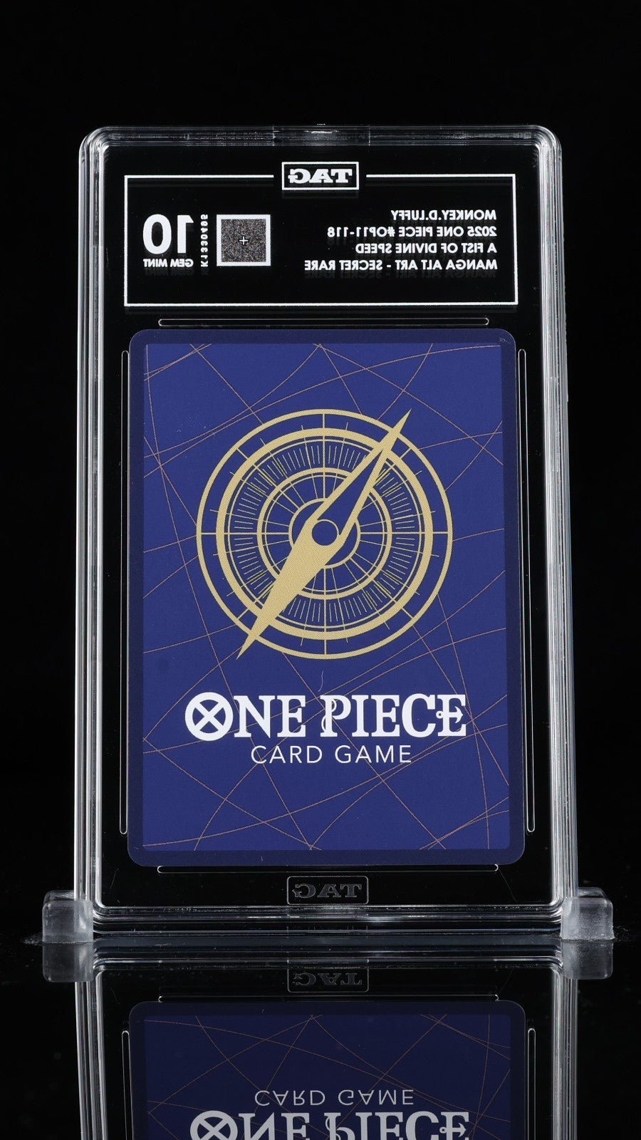 2025 ONE PIECE OP11 FIST OF DIVINE SPEED MANGA ART 118 MONKEY D LUFFY TAG 10 2