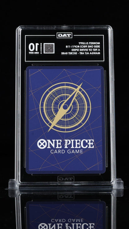 2025 ONE PIECE OP11 FIST OF DIVINE SPEED MANGA ART 118 MONKEY D LUFFY TAG 10 2