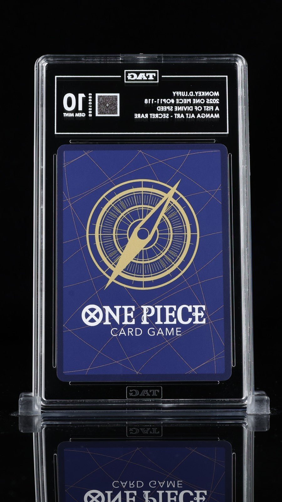2025 ONE PIECE OP11 FIST OF DIVINE SPEED MANGA ART 118 MONKEY D LUFFY TAG 10