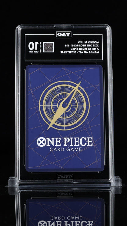 2025 ONE PIECE OP11 FIST OF DIVINE SPEED MANGA ART 118 MONKEY D LUFFY TAG 10