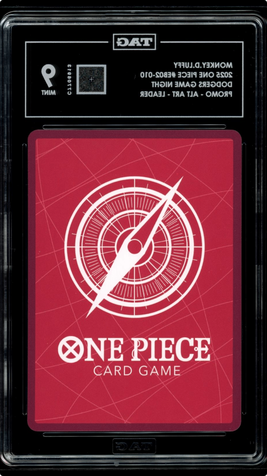 2025 ONE PIECE PROMOS DODGERS X ONE PIECE NIGHT 010 MONKEY D. LUFFY TAG 9