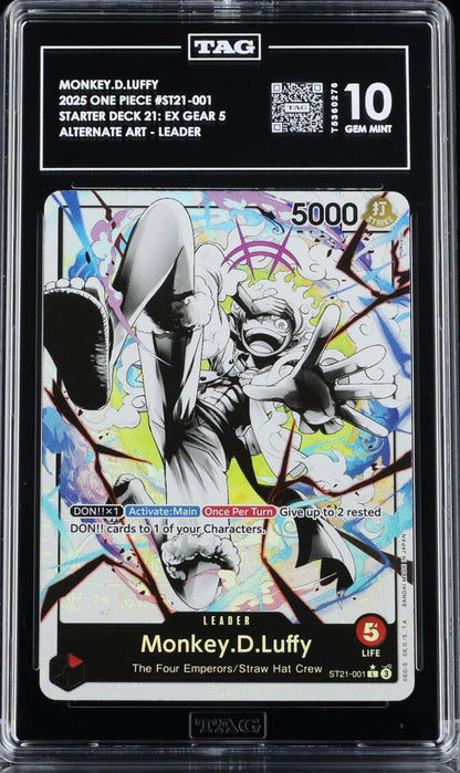 2025 ONE PIECE STARTER DECK ST21-EX GEAR 5 001 MONKEY D. LUFFY TAG 10