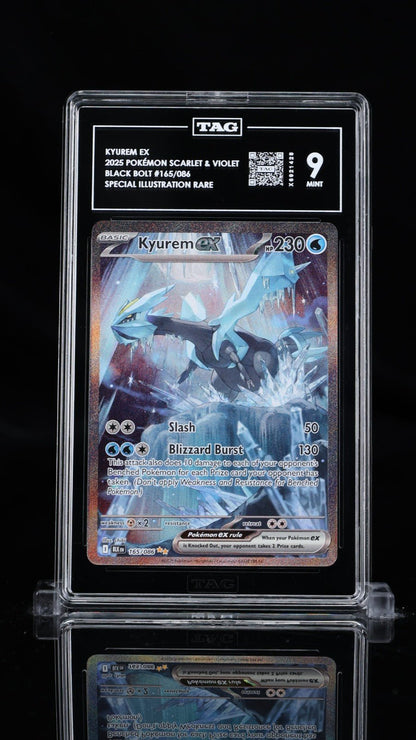 2025 POKEMON BLK EN - BLACK BOLT 165 KYUREM EX SPECIAL ILLUSTRATION RARE TAG 9