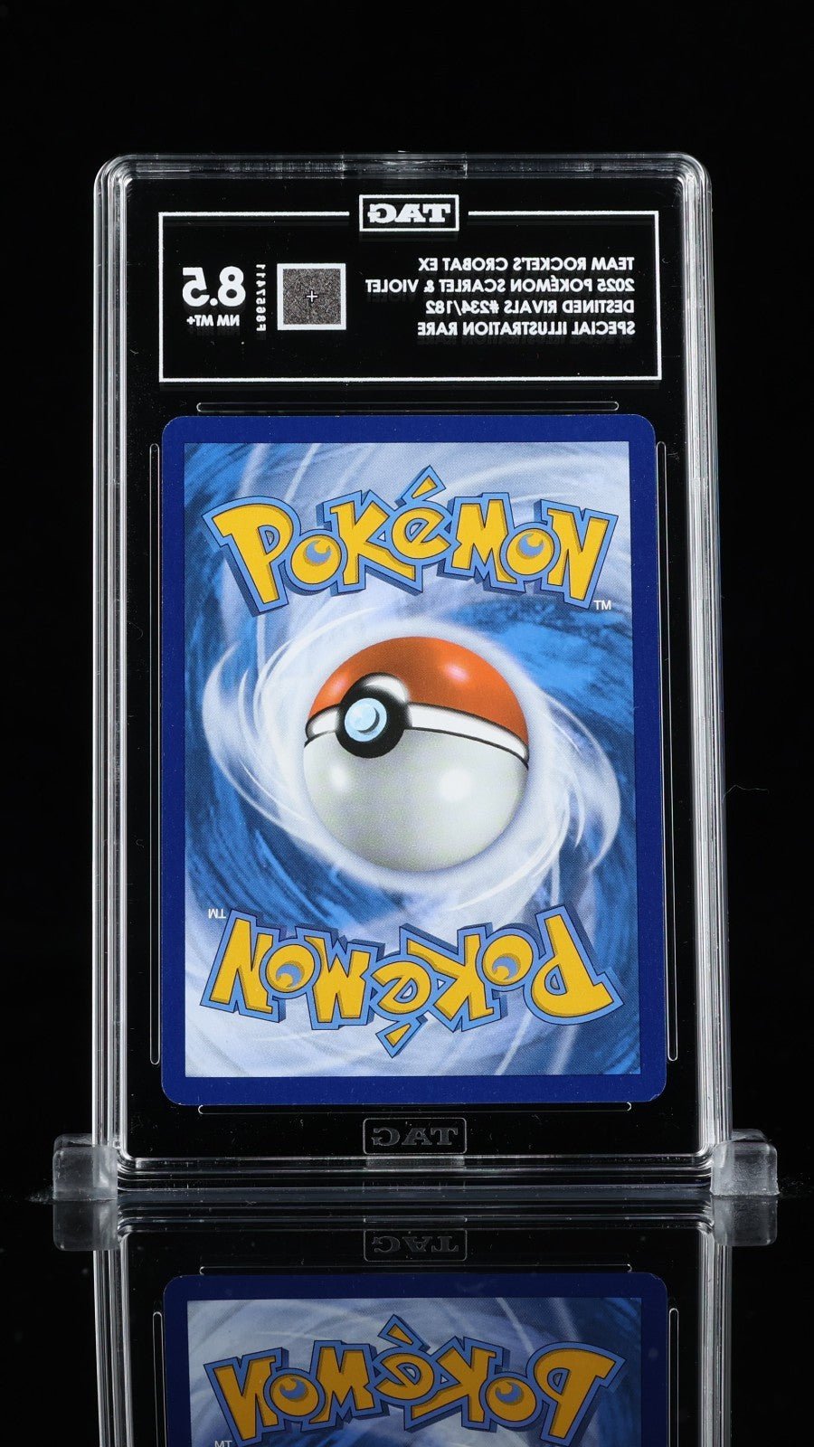 2025 Pokemon Destined Rivals English Team Rocket's Crobat Ex 234/182 TAG 8.5