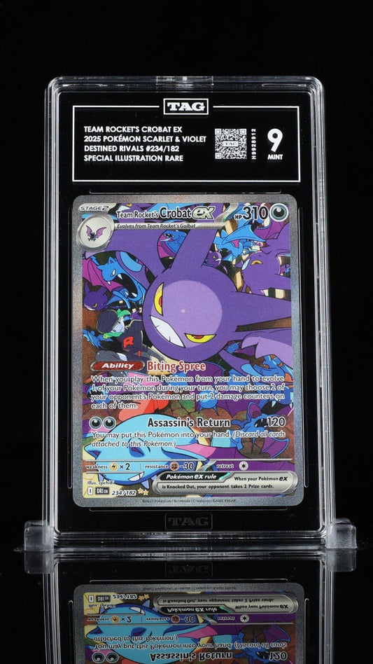 2025 Pokemon Destined Rivals English Team Rocket's Crobat Ex 234/182 TAG 9