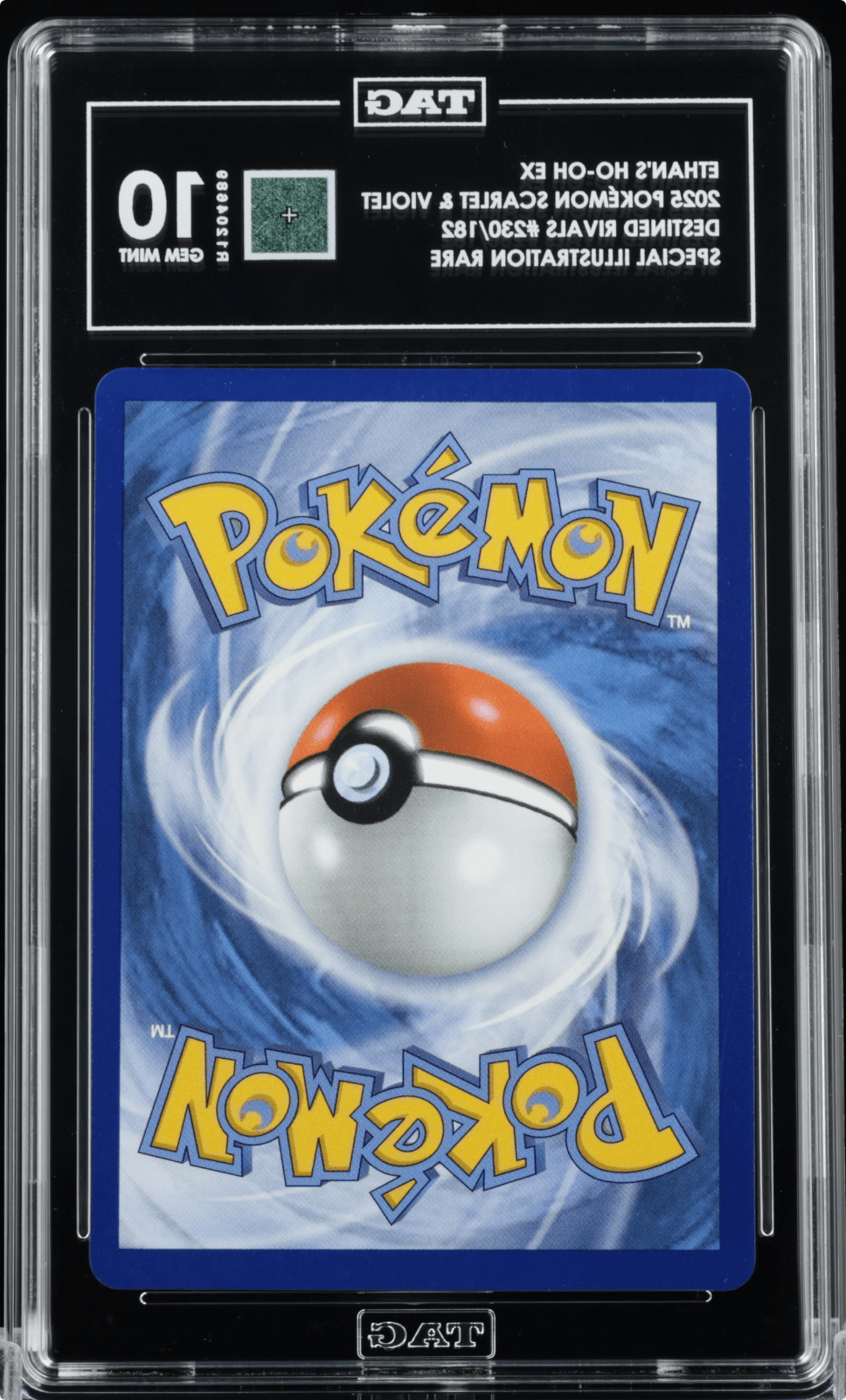 2025 POKEMON DRI EN-DESTINED RIVALS 230 ETHAN'S HO-OH EX TAG 10