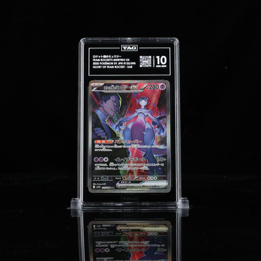 2025 Pokemon Japanese Team Rocket's Mewtwo Ex SAR 125/098 TAG 10 2