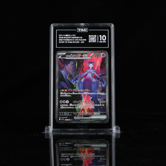 2025 Pokemon Japanese Team Rocket's Mewtwo Ex SAR 125/098 TAG 10