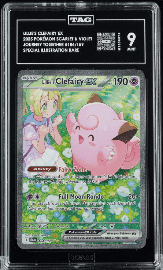 2025 POKEMON JTG EN-JOURNEY TOGETHER 184 LILLIE'S CLEFAIRY EX TAG 9