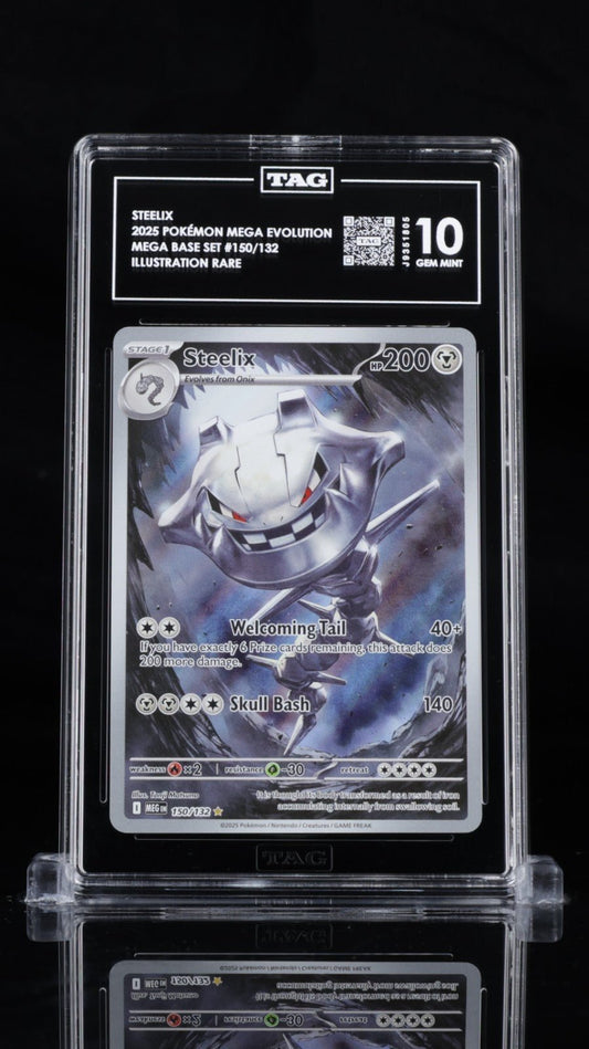 2025 POKEMON MEG EN-MEGA EVOLUTION ILLUSTRATION RARE 150 STEELIX TAG 10