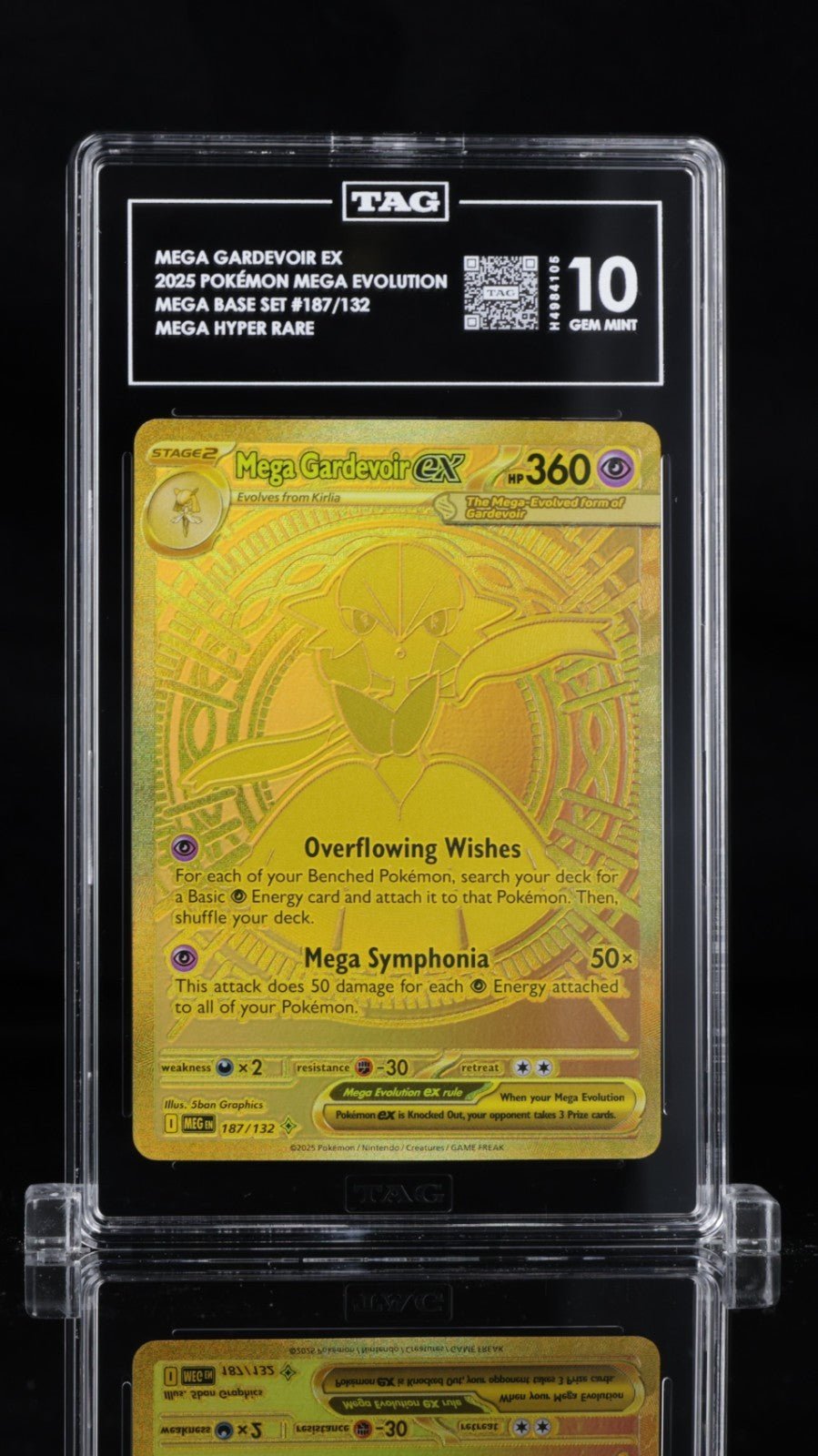 2025 POKEMON MEG EN - MEGA EVOLUTION MEGA HYPER RARE 187 MEGA GARDEVOIR EX PSA 10