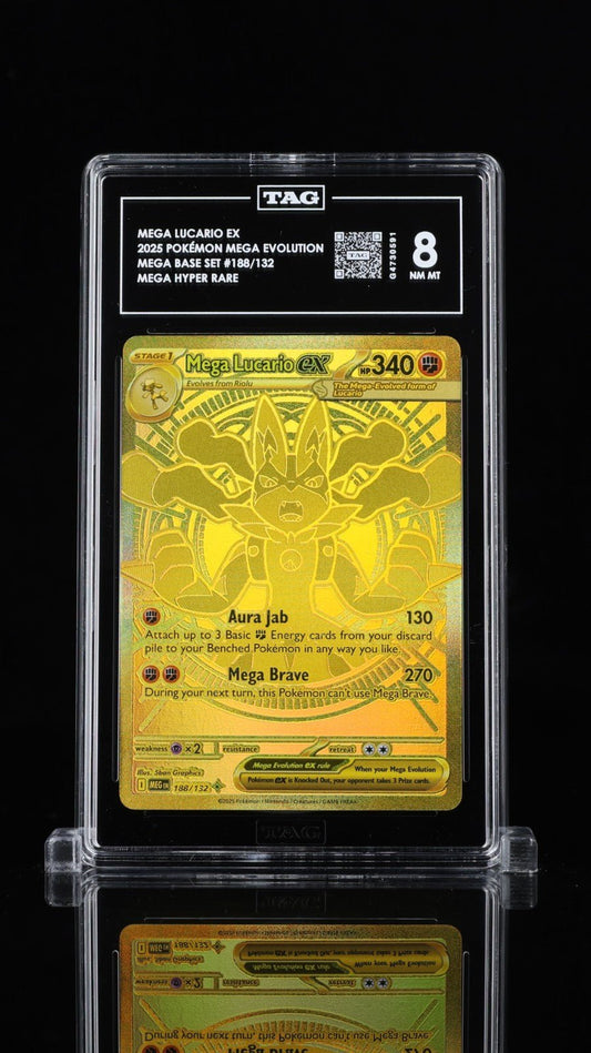 2025 POKEMON MEG EN - MEGA EVOLUTION MEGA HYPER RARE 188 MEGA LUCARIO EX TAG 8