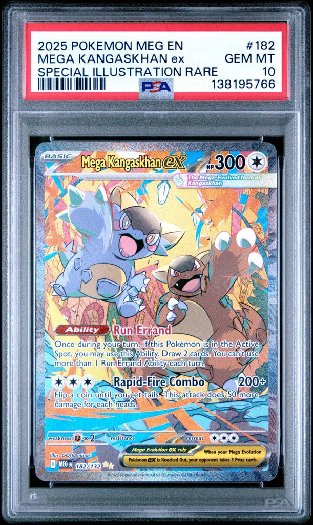 2025 Pokemon Mega Evolution Base 182 SIR Mega Kangaskhan ex PSA 10
