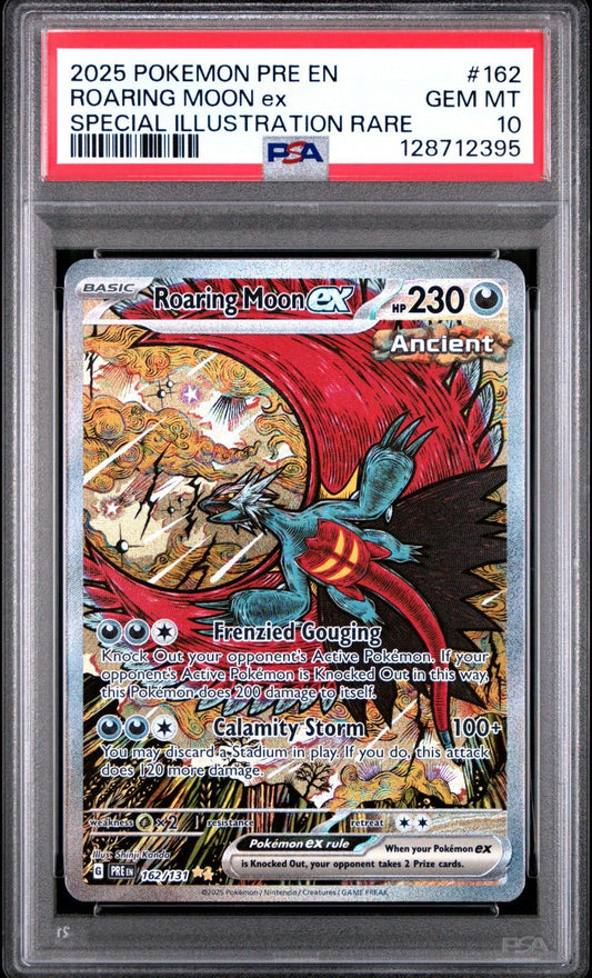 2025 POKEMON PRE EN - PRISMATIC EVOLUTIONS 162 ROARING MOON EX PSA 10
