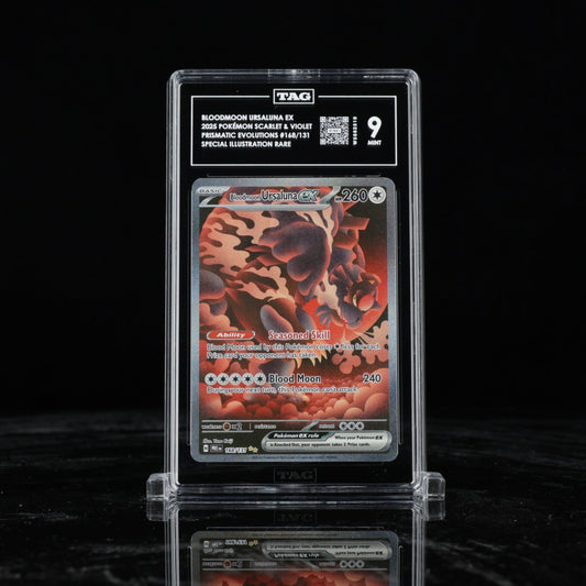 2025 POKEMON PRE EN-PRISMATIC EVOLUTIONS 168 BLOODMOON URSALUNA EX PSA 9