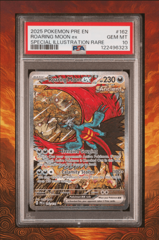 2025 Pokemon Roaring Moon ex 162/131 Sv: Prismatic Evolutions Holo PSA 10