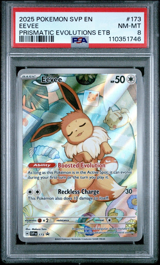 2025 POKEMON SVP EN - SV BLACK STAR PROMO 173 EEVEE PSA 8