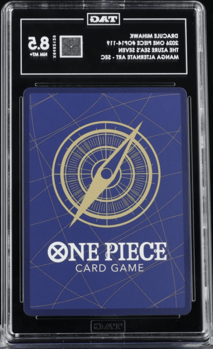 2026 One Piece OP14-EB04 EN 119 Dracule Mihawk Manga Alternate Art TAG 8.5
