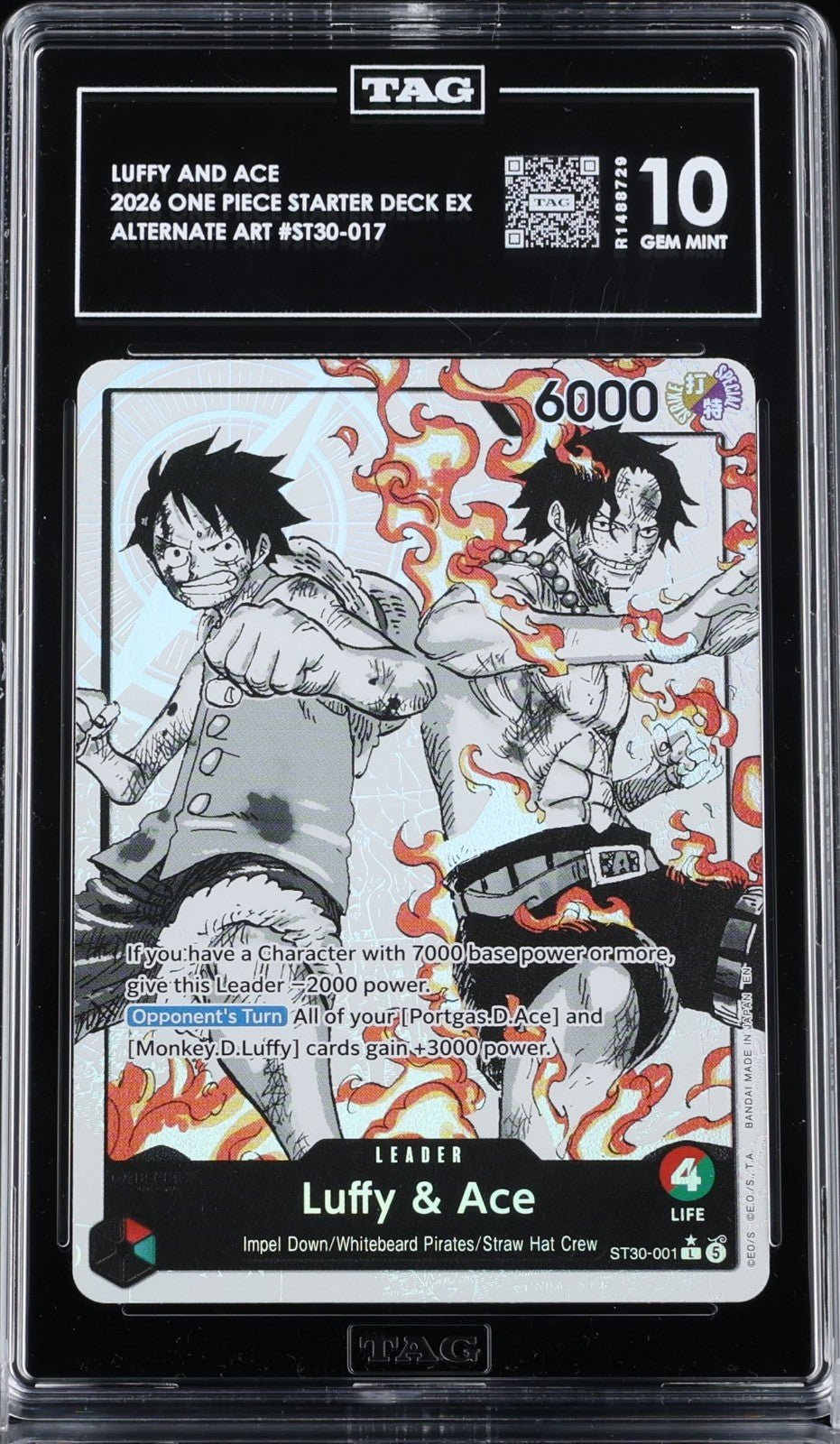 2026 ONE PIECE ST30-STARTER DECK EX LUFFY & ACE 001 LUFFY & ACE TAG 10